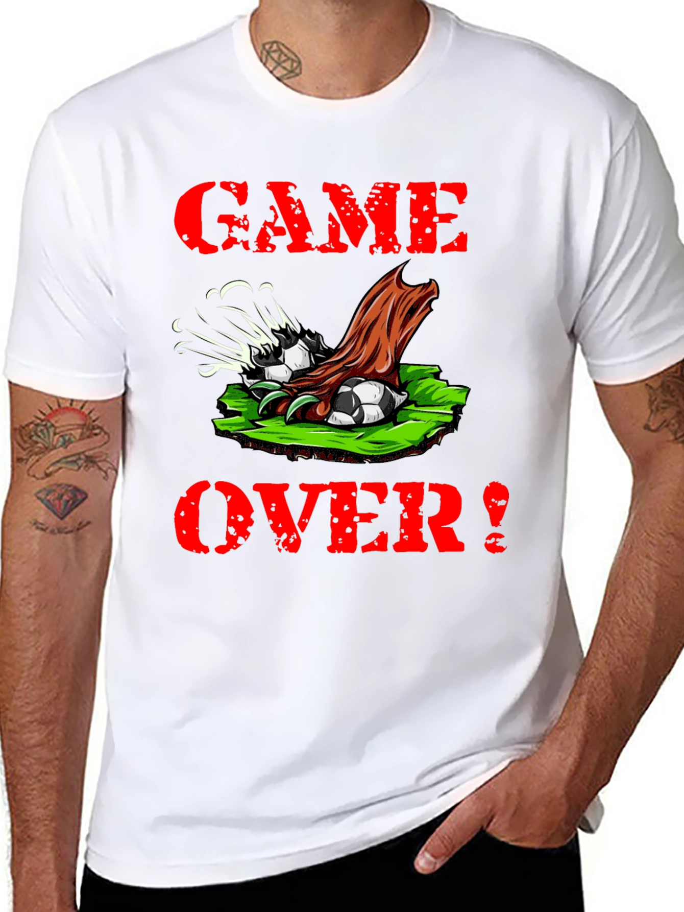 Camiseta Negra Game Over Fútbol