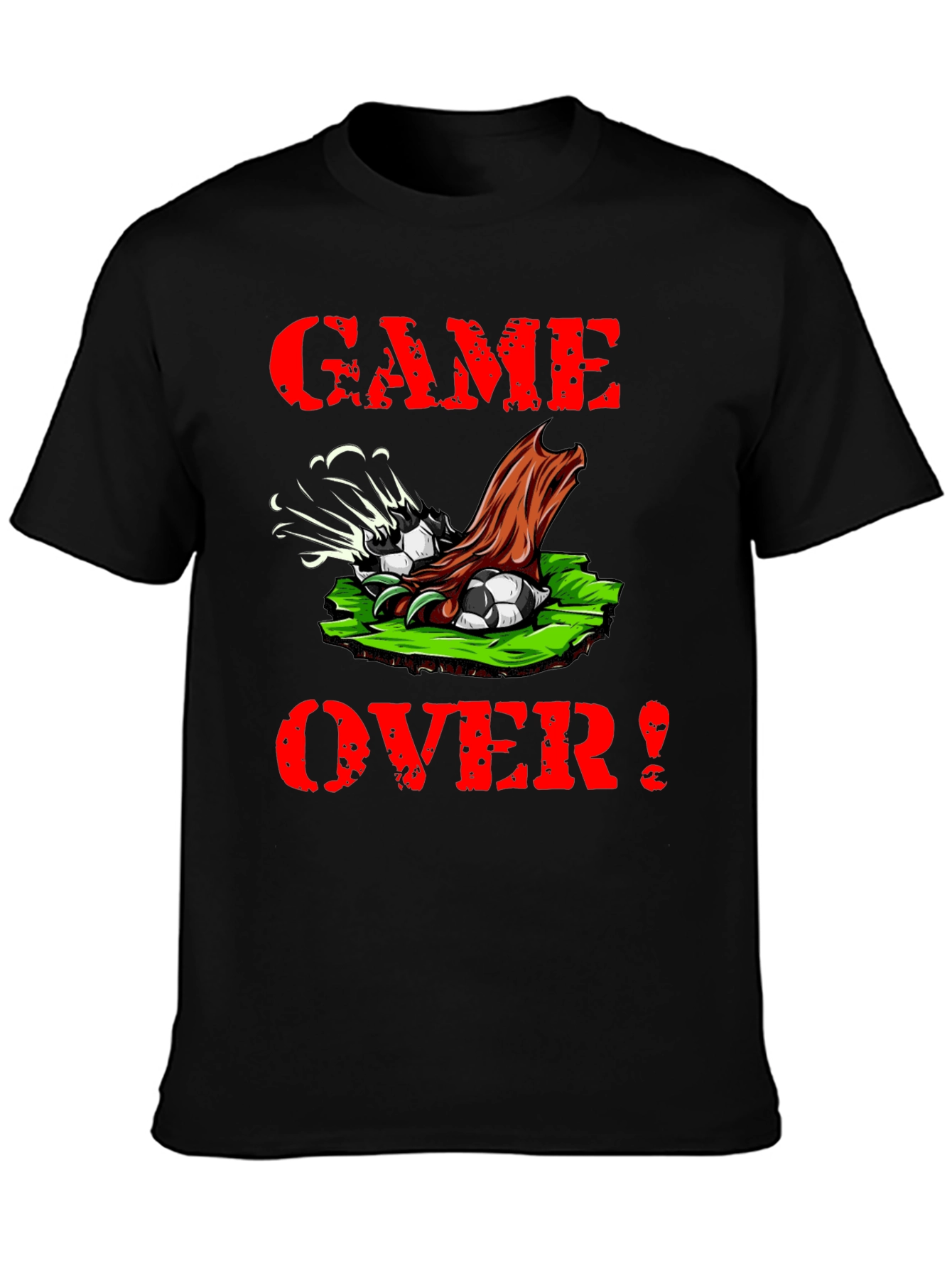 Camiseta Negra Game Over Fútbol