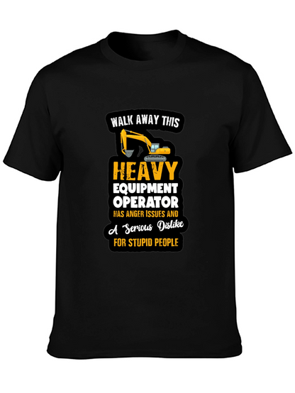 Camiseta Negra Operador Maquinaria Pesada