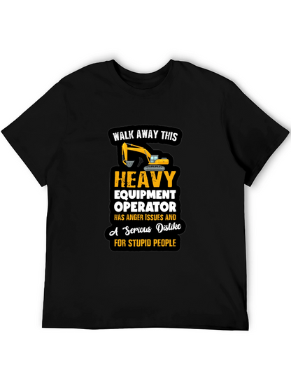 Camiseta Negra Operador Maquinaria Pesada