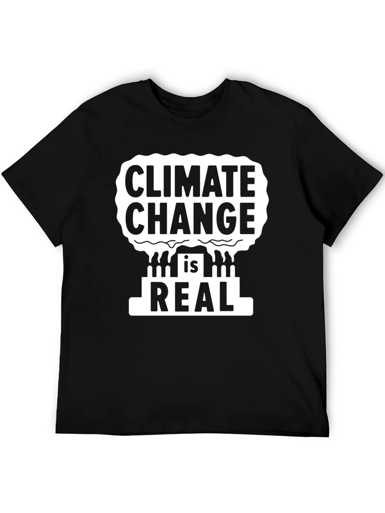 Camiseta Negra: Cambio Climático es Real