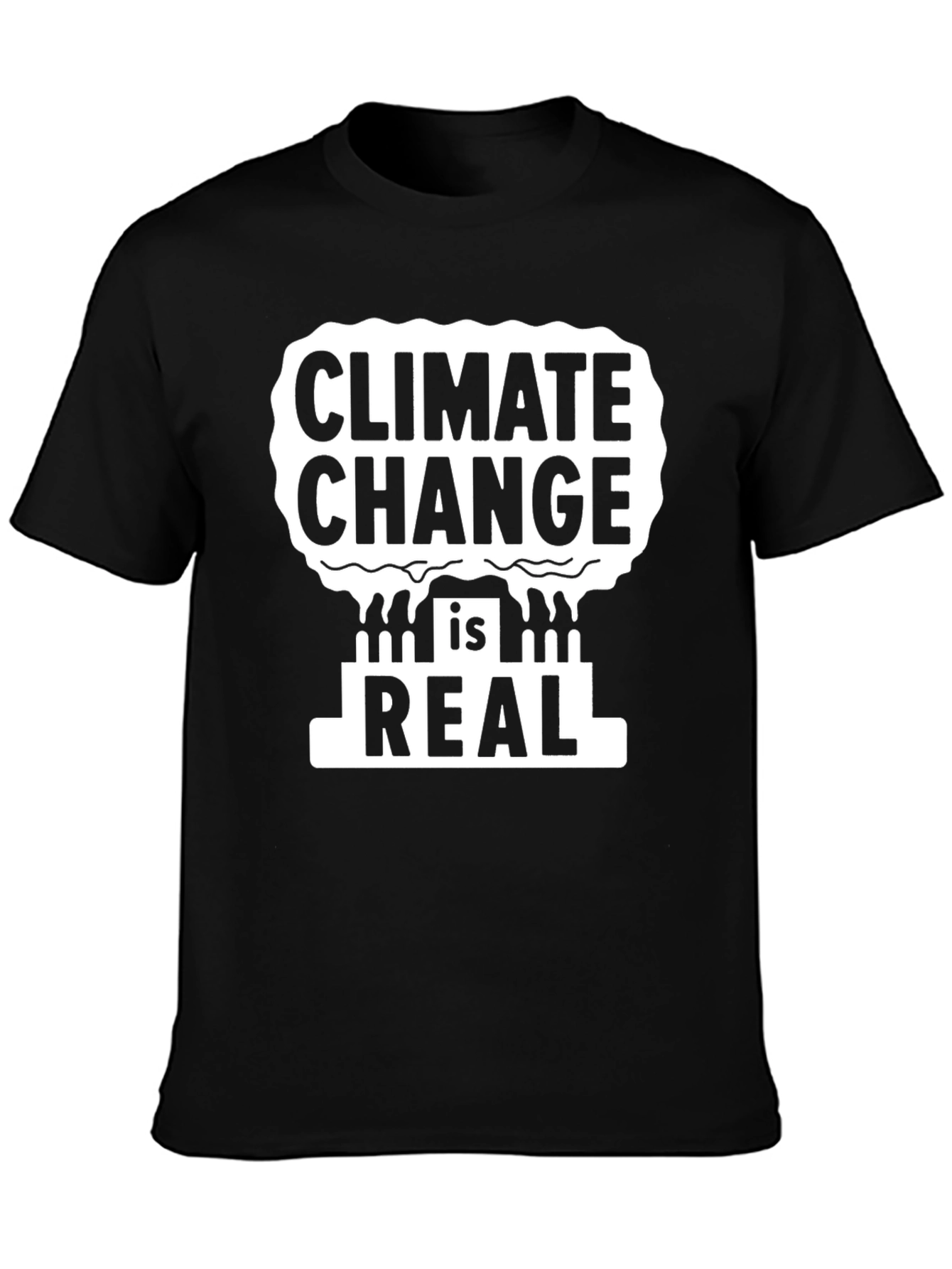 Camiseta Negra: Cambio Climático es Real