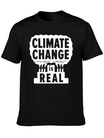 Camiseta Negra: Cambio Climático es Real