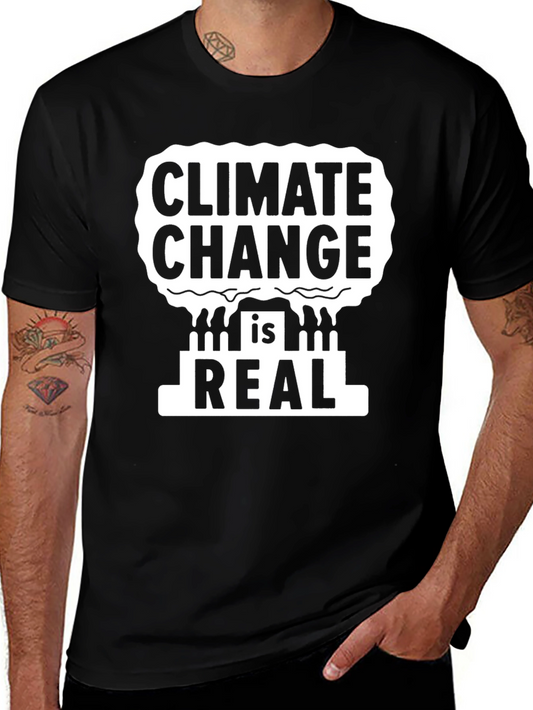 Camiseta Negra: Cambio Climático es Real