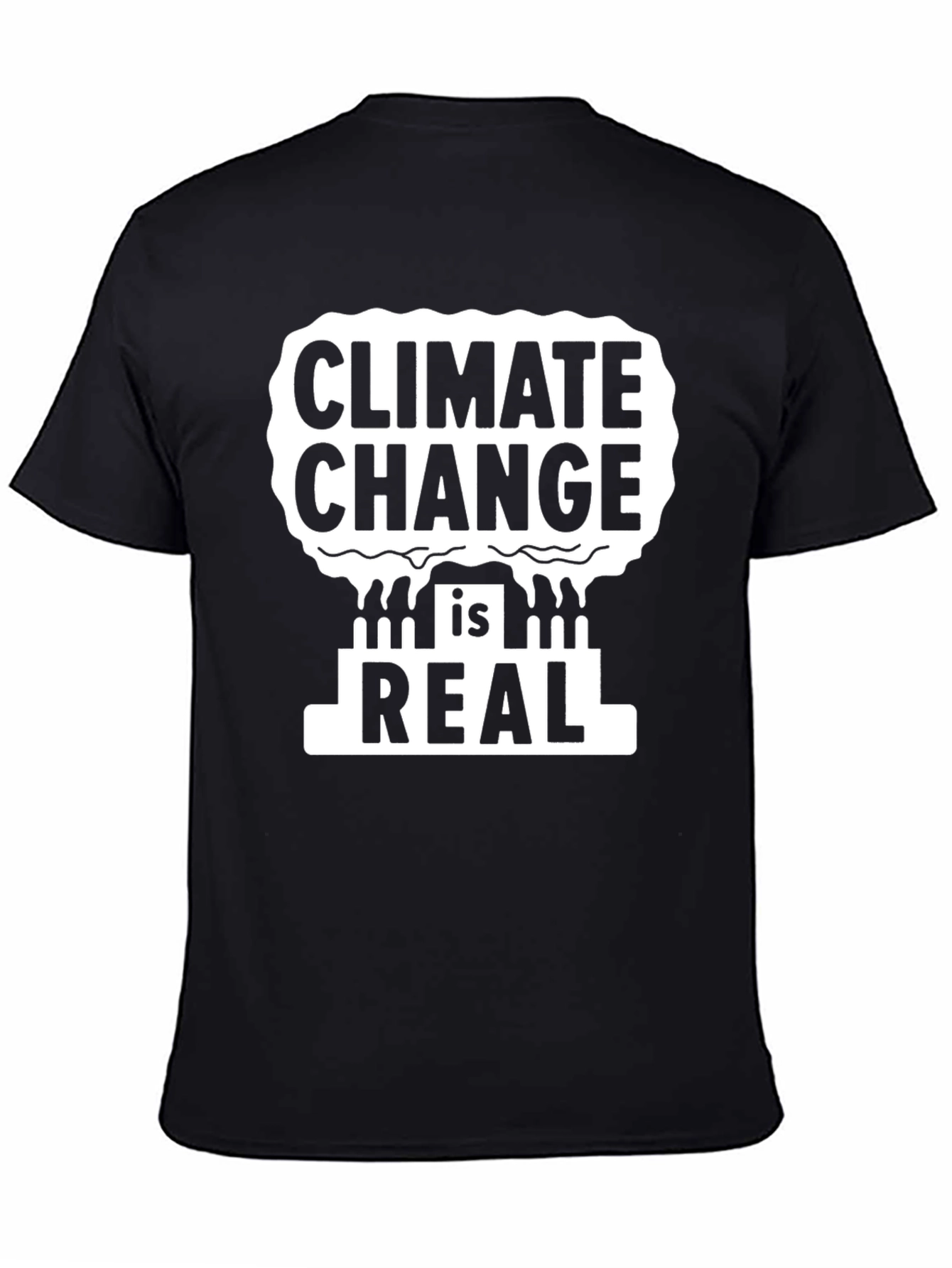 Camiseta Negra: Cambio Climático es Real