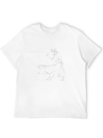 Camiseta Casual de Algodón Negro