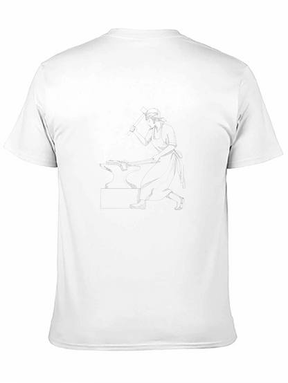 Camiseta Casual de Algodón Negro