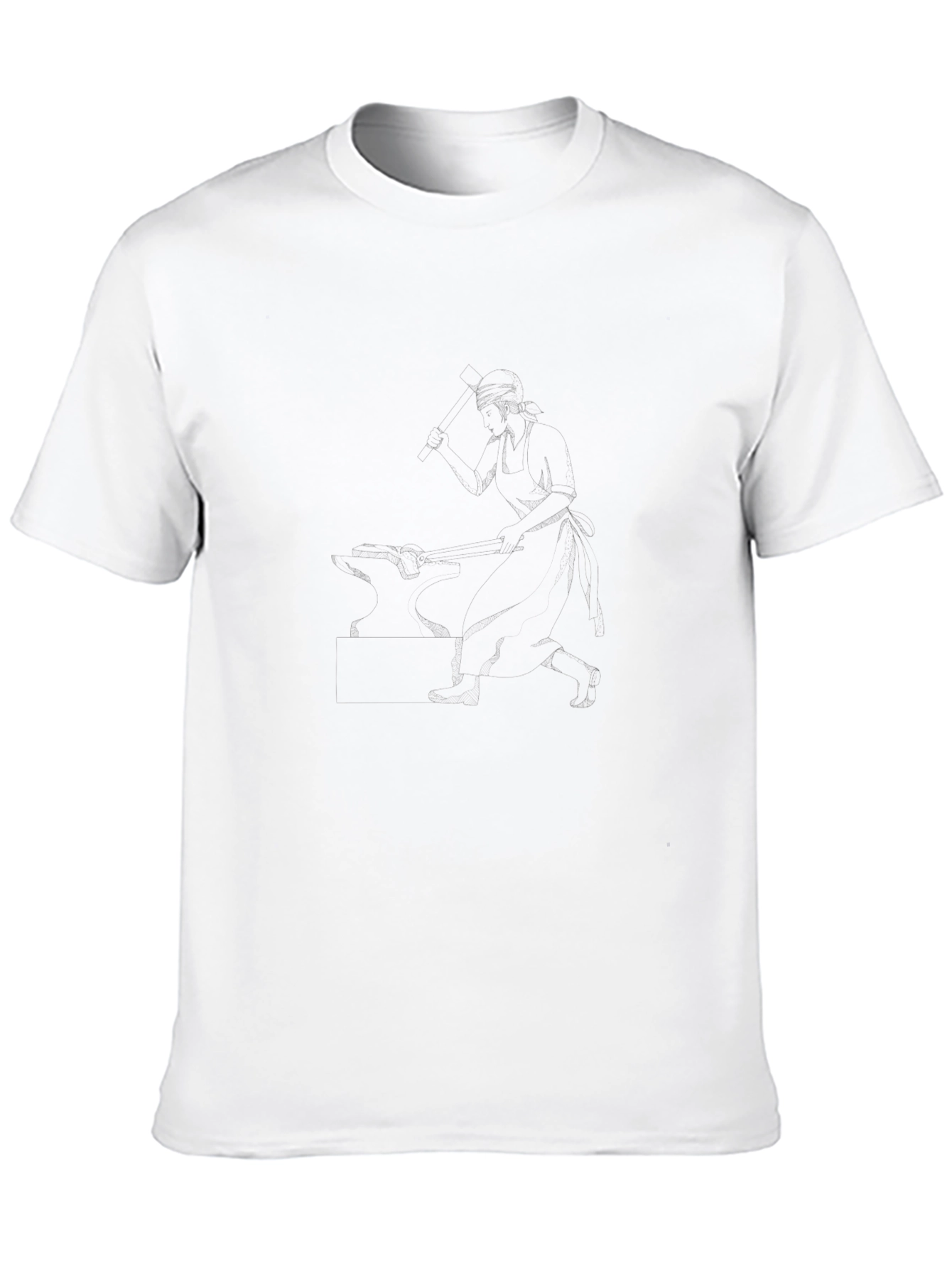 Camiseta Casual de Algodón Negro