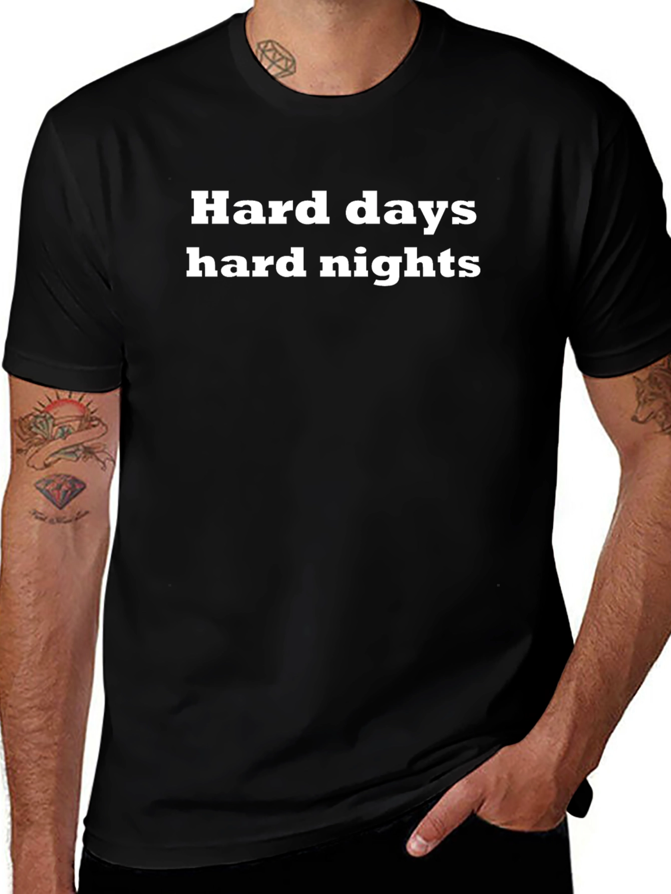 Camiseta Negra: Días y Noches Difíciles