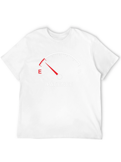 Camiseta Negra Medidor Paciencia Agotándose - Divertida!