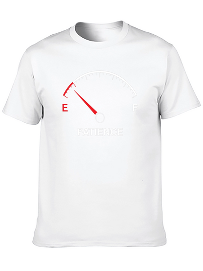 Camiseta Negra Medidor Paciencia Agotándose - Divertida!