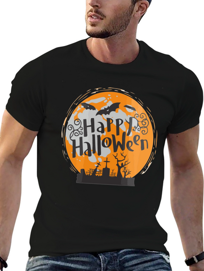 Camiseta Halloween Luna Murciélagos