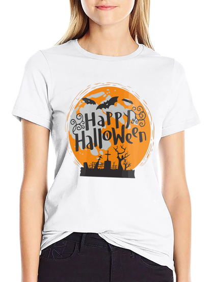 Camiseta Halloween Luna Murciélagos