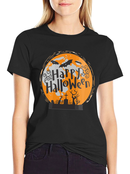 Camiseta Halloween Luna Murciélagos