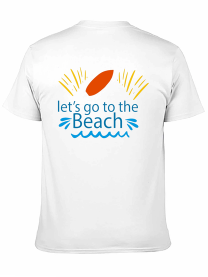 Camiseta Negra Vamos a la Playa para Hombre