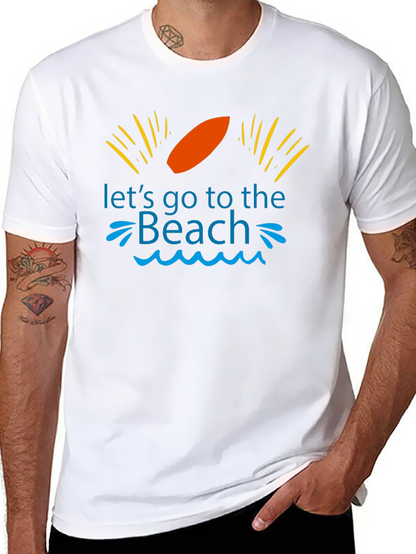 Camiseta Negra Vamos a la Playa para Hombre