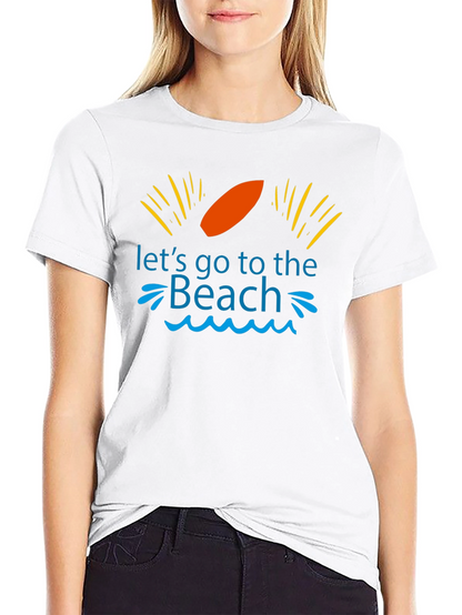 Camiseta Negra Vamos a la Playa para Hombre