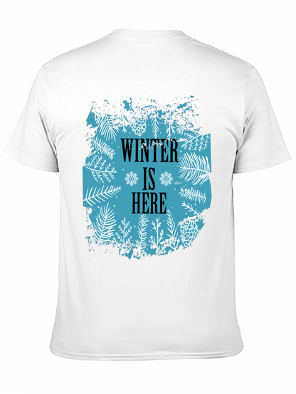Camiseta Negra Winter Is Here Diseño Invernal
