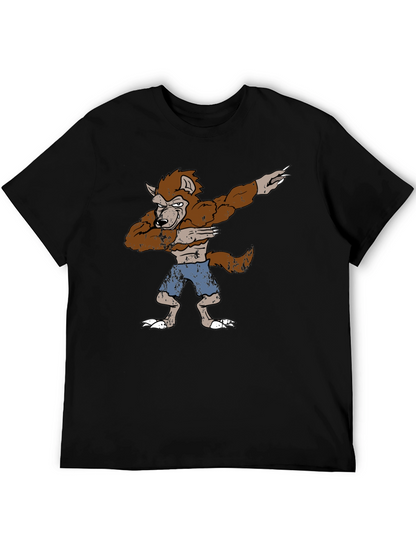 Camiseta Hombre Diseño Hombre Lobo Dabbing