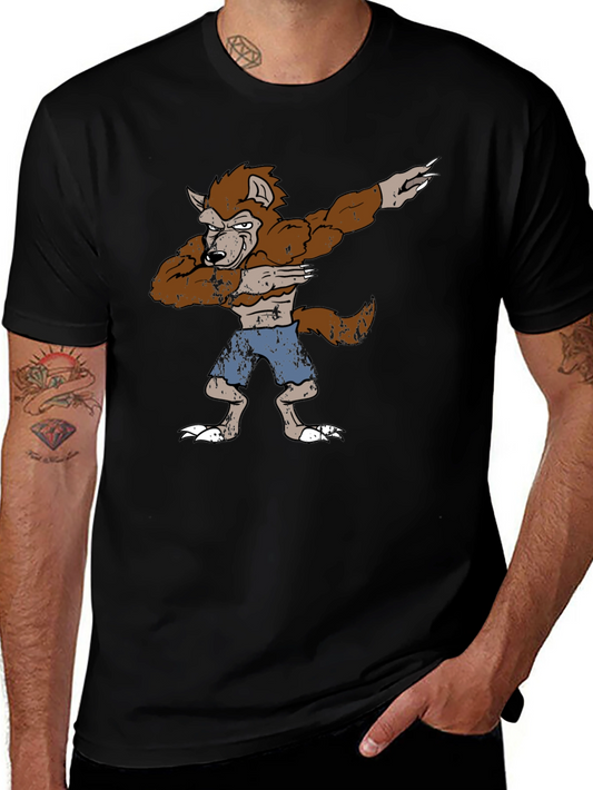 Camiseta Hombre Diseño Hombre Lobo Dabbing