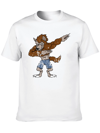 Camiseta Hombre Diseño Hombre Lobo Dabbing