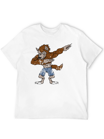 Camiseta Hombre Diseño Hombre Lobo Dabbing