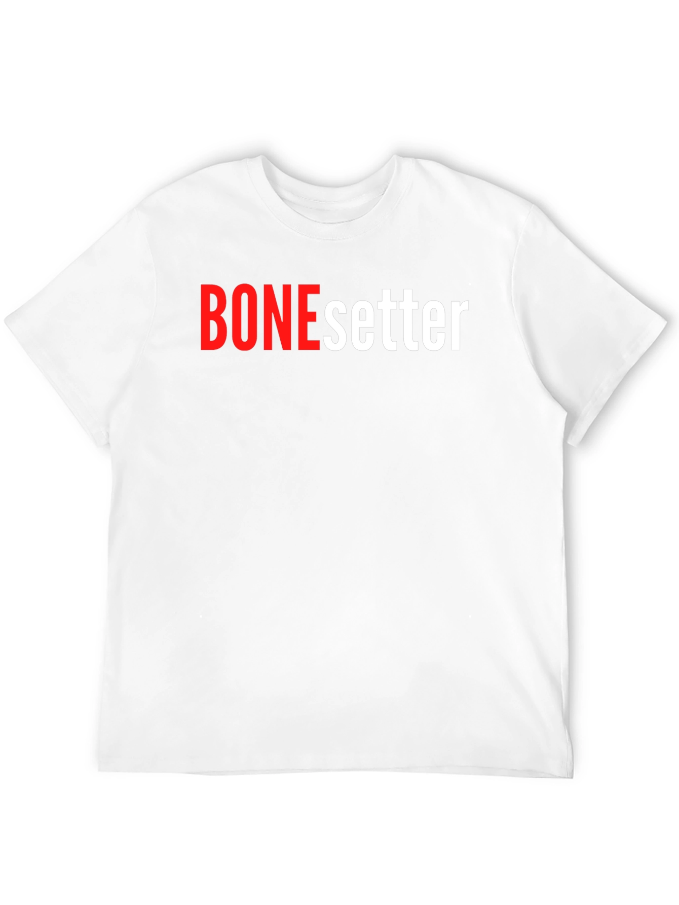 Camiseta Negra BONEsetter Roja y Blanca