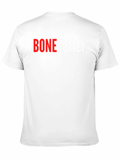 Camiseta Negra BONEsetter Roja y Blanca