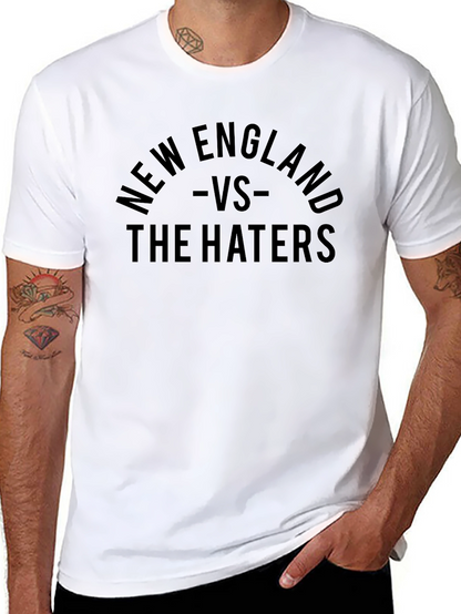 Camiseta Negra New England vs The Haters