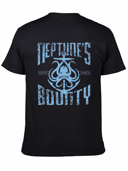 Camiseta Negra con Diseño de Neptuno BioShock