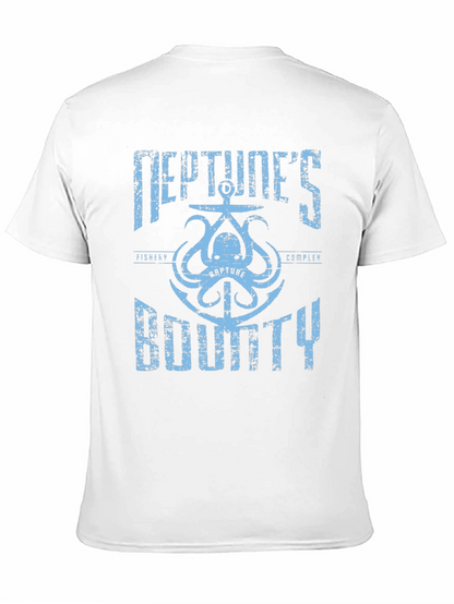 Camiseta Negra con Diseño de Neptuno BioShock