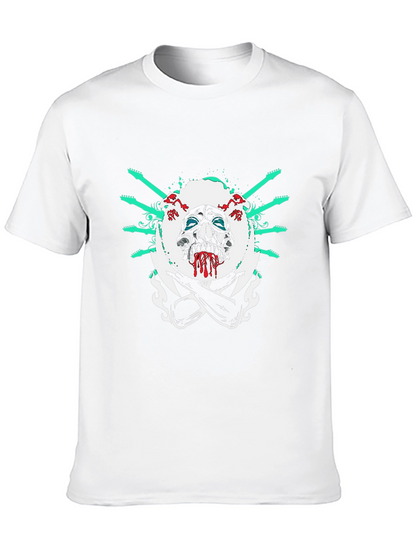 Camiseta Negra con Diseño de Calavera Rockera