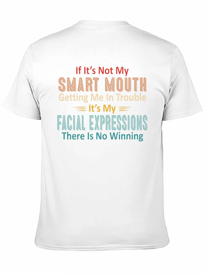 Camiseta Negra: Boca Inteligente y Expresiones Faciales