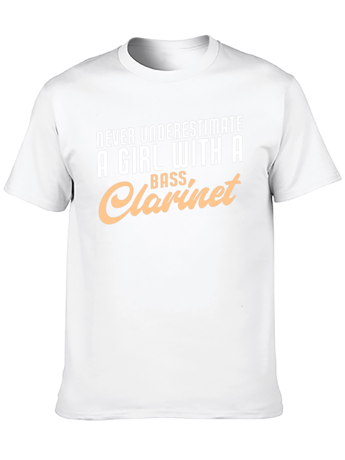 Camiseta Negra: Chica con Clarinete Bajo - ¡No Subestimes!