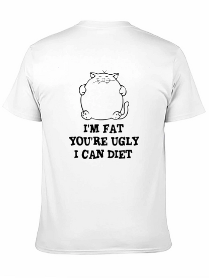 Camiseta Negra con Diseño de Gato y Frase Divertida