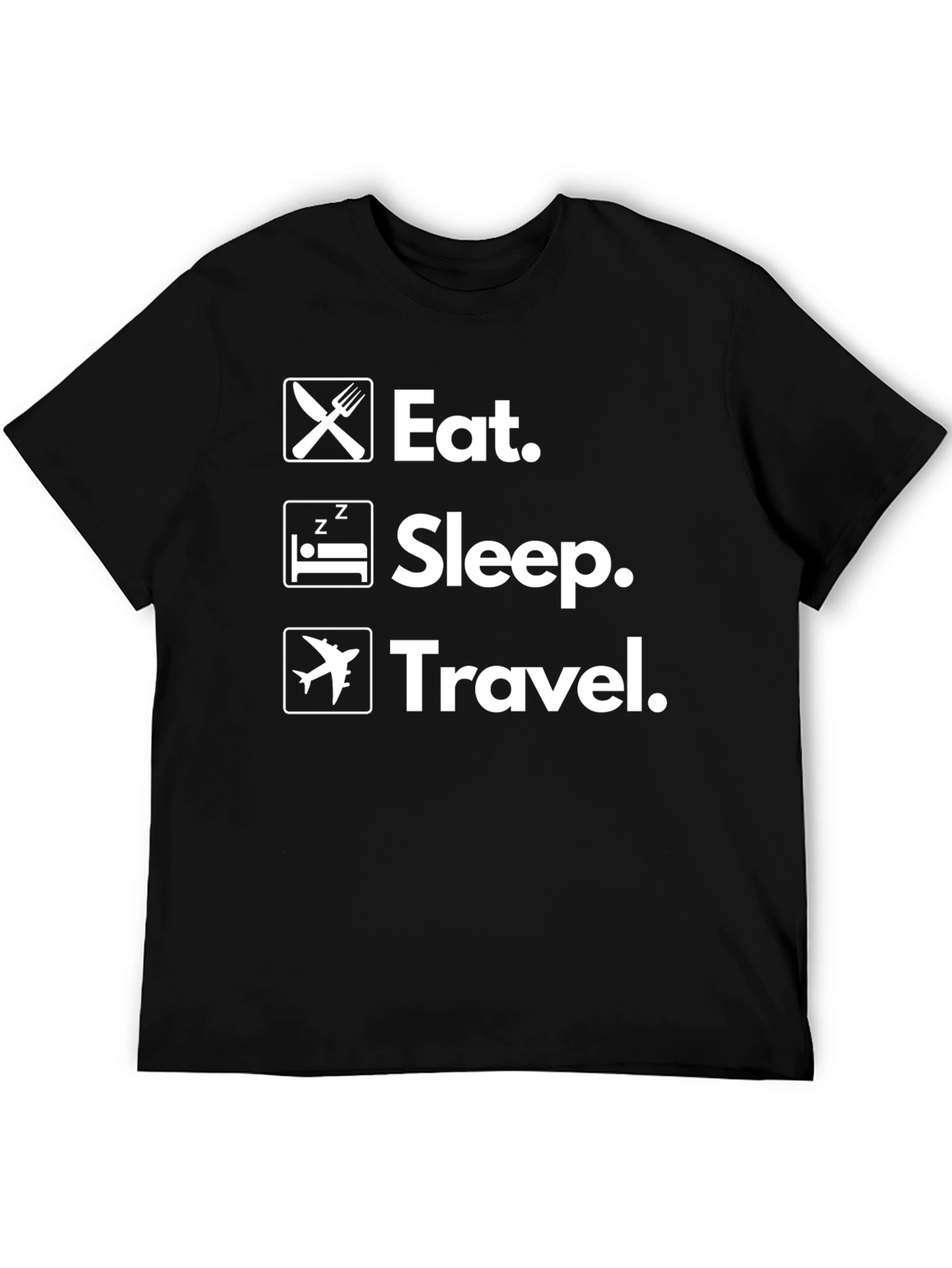 Camiseta Negra: Come Duerme Viaja