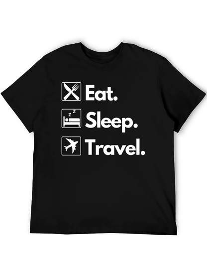 Camiseta Negra: Come Duerme Viaja