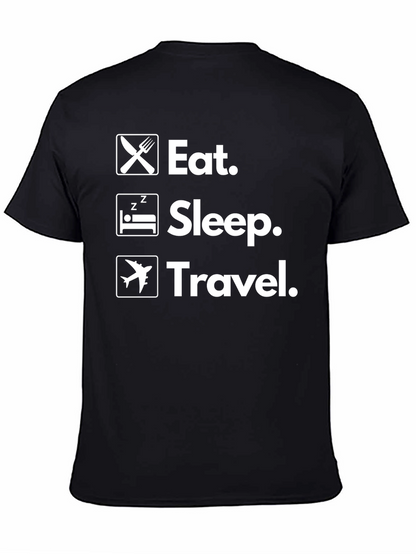 Camiseta Negra: Come Duerme Viaja