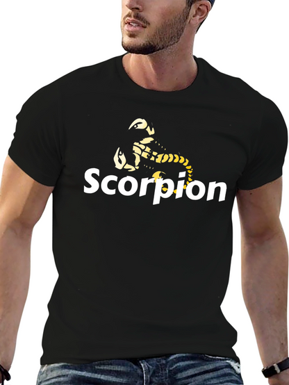 Camiseta Negra Hombre - Diseño Escorpión