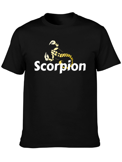 Camiseta Negra Hombre - Diseño Escorpión