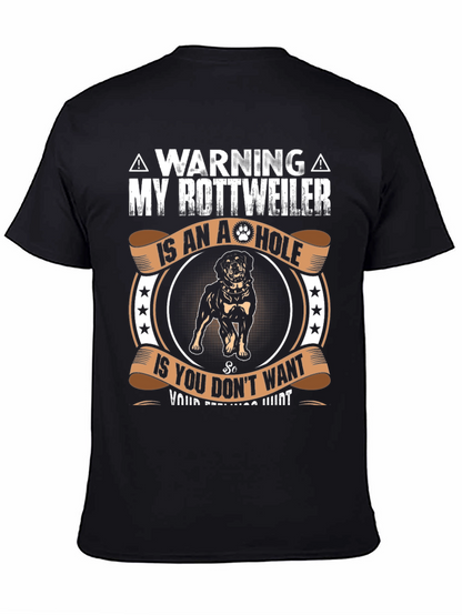 Camiseta Rottweiler con Advertencia