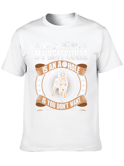 Camiseta Rottweiler con Advertencia