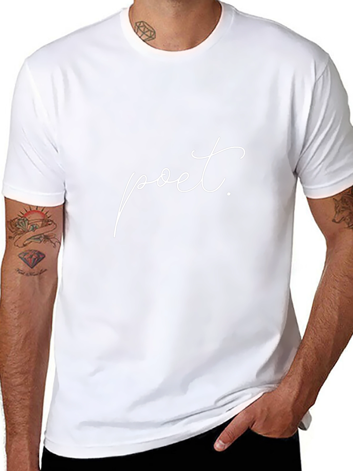 Camiseta Negra Poeta - Estilo Casual