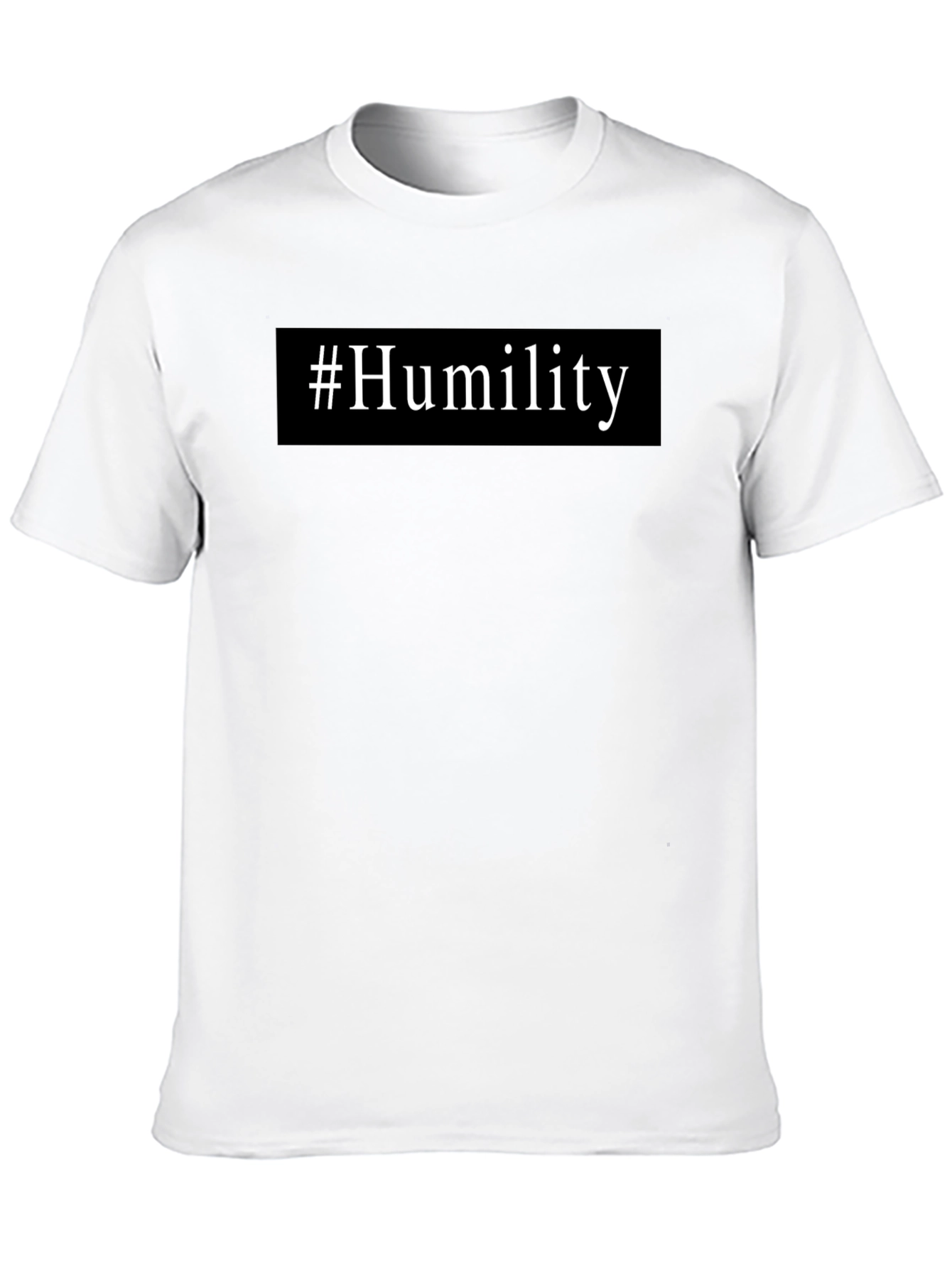 Camiseta Negra #Humildad Casual Hombre