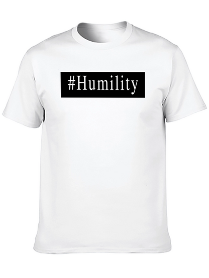 Camiseta Negra #Humildad Casual Hombre