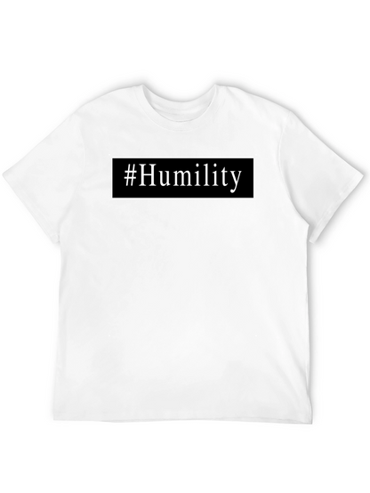Camiseta Negra #Humildad Casual Hombre