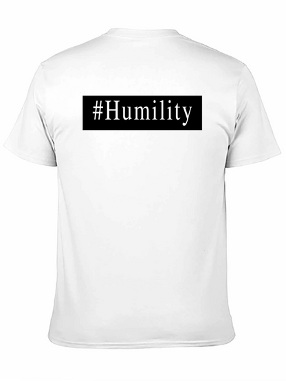Camiseta Negra #Humildad Casual Hombre