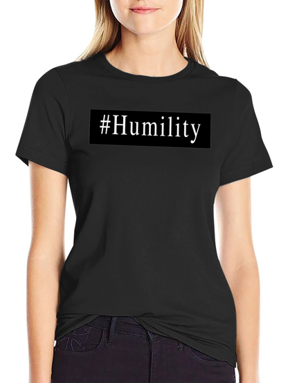 Camiseta Negra #Humildad Casual Hombre