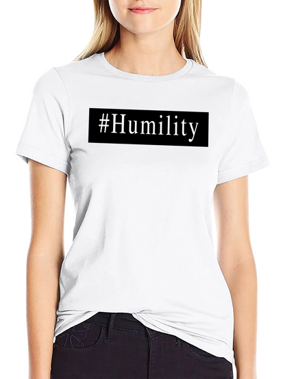 Camiseta Negra #Humildad Casual Hombre