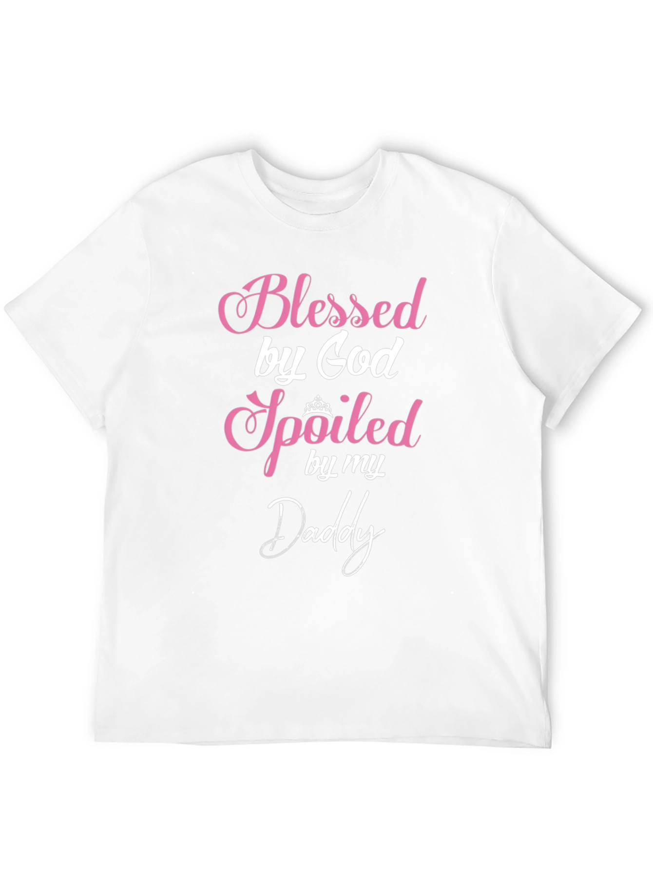 Camiseta Negra Blessed by God Spoiled by my Daddy